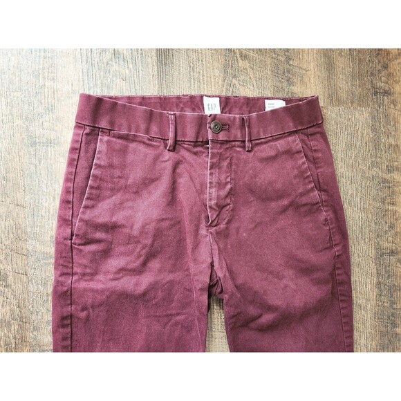 Mens Gap 29x32 skinny plum colored chino khakis - Picture 2 of 5